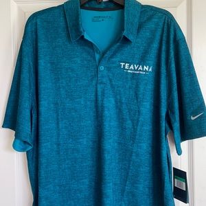 Nike Golf Dri-Fit Teavana Logo Golf Shirt XL Teal